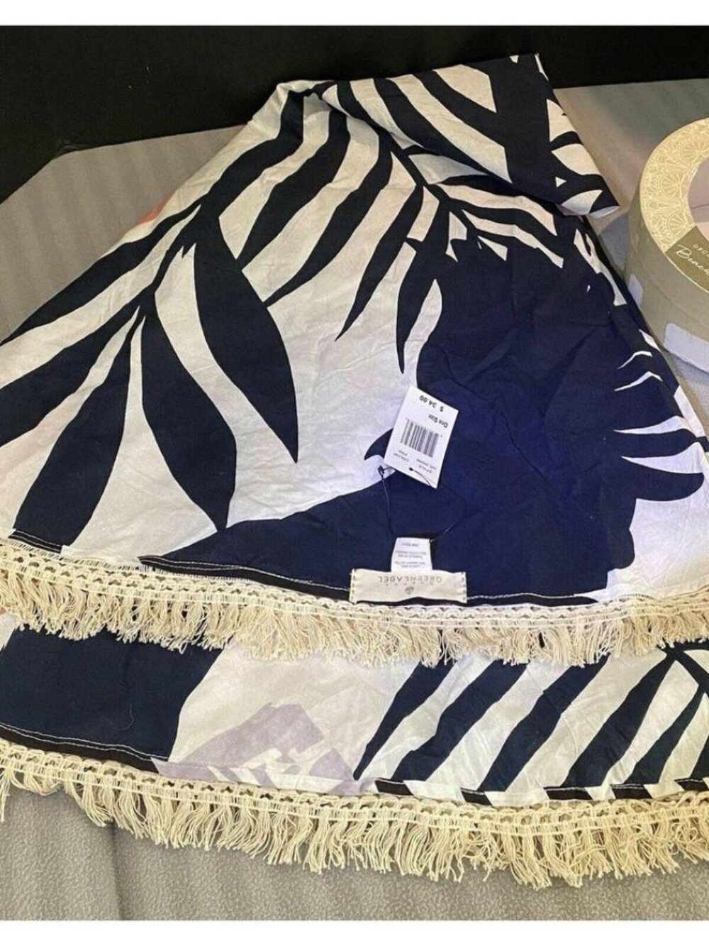 Round Beach Picnic Throw Blanket Mat 65 inch